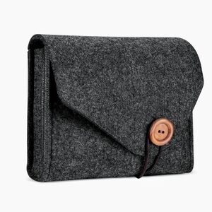 NIB Felt Travel Tech Storage Envelope Pouch Cable Organizer- Charcoal Gray